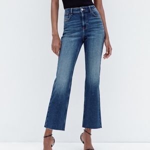 Zara High Waisted Mini Flare Jeans